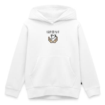 Amour pour tous. Colombe de la Paix, Paix mondiale, paix - Sweat Premium à capuche enfant bio - blanc - Devant - AI Model Kid Female (0cm)