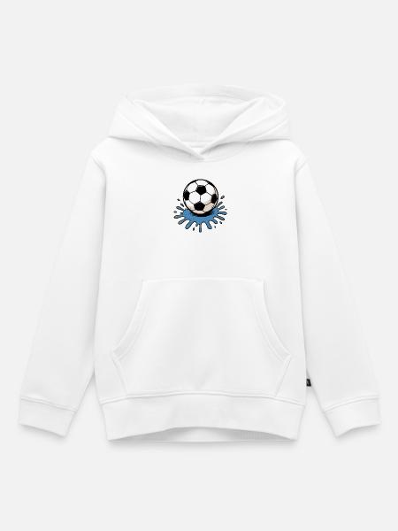 Spritzender Fußball - Kinder Premium Organic Hoodie - Weiß