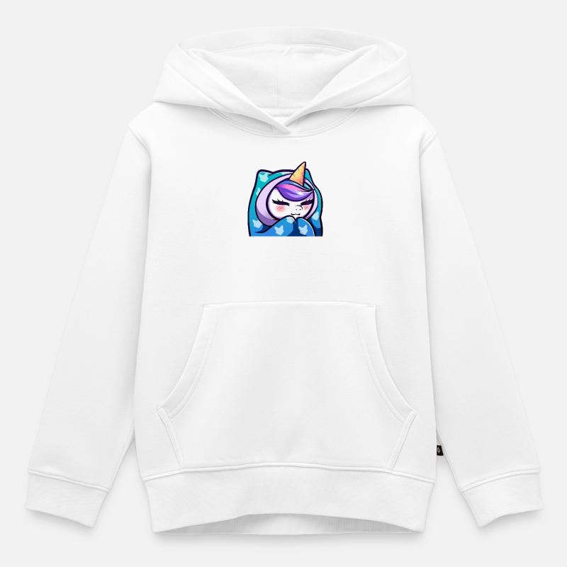 Lya Einhorn Cozy - Kinder Premium Organic Hoodie - Weiß