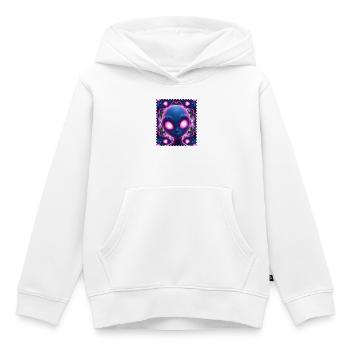 Kaléidoscope néonalie - Sweat Premium à capuche enfant bio - blanc - Devant - AI Model Kid Female (0cm)