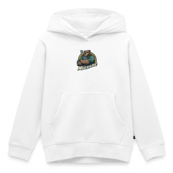 Mechaniker Bär Starkes Werkstatt Motiv - Kinder Premium Organic Hoodie - Weiß - Vorne - AI Model Kid Female (0cm)