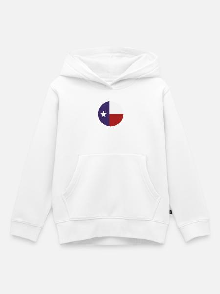 Texas-Rundflagge - Kinder Premium Organic Hoodie - Weiß