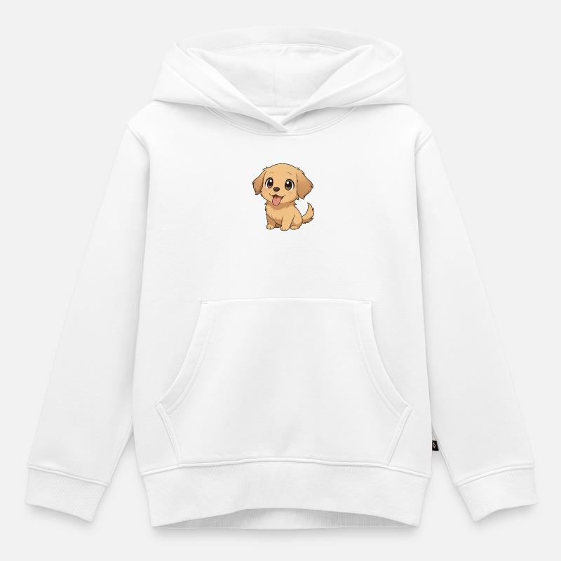 Chien - Sweat Premium à capuche enfant bio - blanc