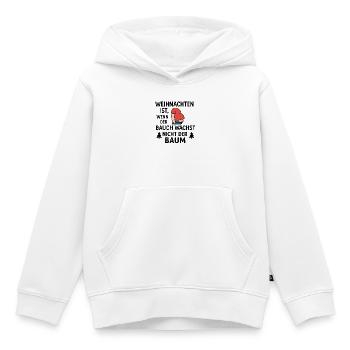 Weihnachten ist, wenn der Bauch wächst - Kinder Premium Organic Hoodie - Weiß - Vorne - AI Model Kid Female (0cm)