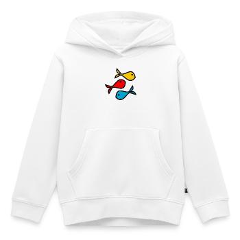 FISCH. GEDÄCHTNIS. SARDINE. APRILSCHERZ. MEER - Kinder Premium Organic Hoodie - Weiß - Vorne - AI Model Kid Female (0cm)