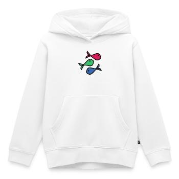 FISCH. GEDÄCHTNIS. SARDINE. APRILSCHERZ. MEER - Kinder Premium Organic Hoodie - Weiß - Vorne - AI Model Kid Female (0cm)