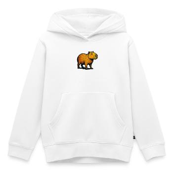 Kapibara Farbverlauf Illustration - Kinder Premium Organic Hoodie - Weiß - Vorne - AI Model Kid Female (0cm)