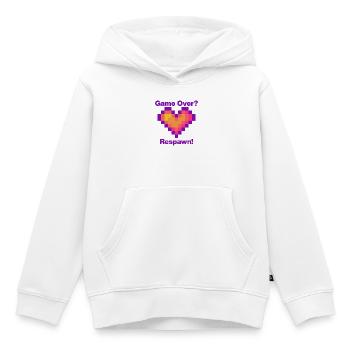 Fin du jeu? Réapparition avec le cœur, langage de l’amour des joueurs - Sweat Premium à capuche enfant bio - blanc - Devant - AI Model Kid Female (0cm)