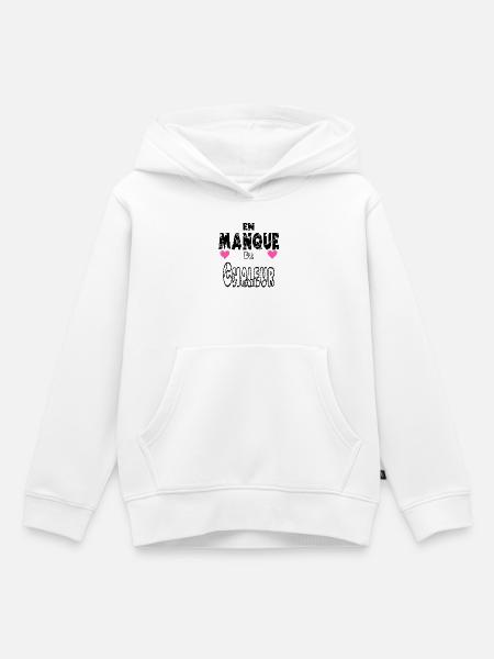 Bisognoso di calore - Felpa Premium con cappuccio bambino bio - bianco