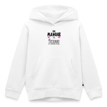 En Manque de Finesse - Sweat Premium à capuche enfant bio - blanc - Devant - AI Model Kid Female (0cm)