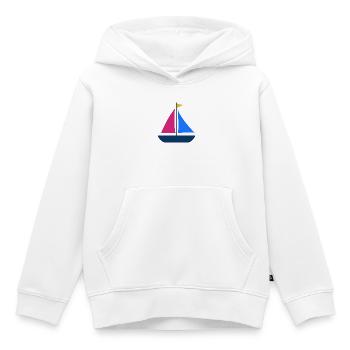 Segelboot - Kinder Premium Organic Hoodie - Weiß - Vorne - AI Model Kid Female (0cm)