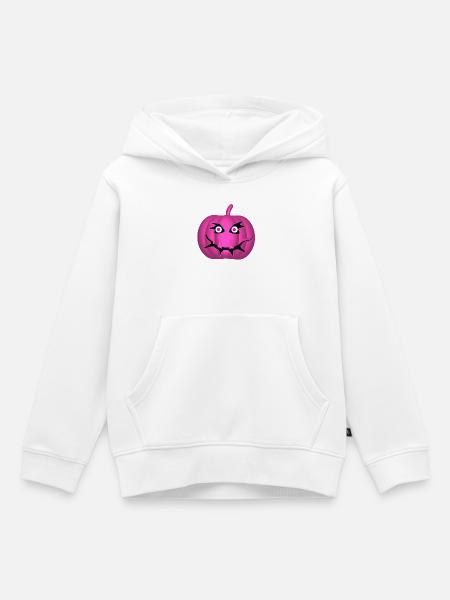 Kürbis - Kinder Premium Organic Hoodie - Weiß