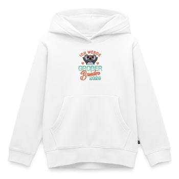 I'm going to be Big Brother 2026 -Pregnancy Baby - Kids Premium Organic Hoodie - white - Front - AI Model Kid Female (0cm)