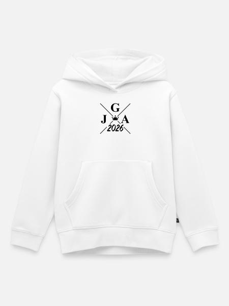 Jga 2026 Logo - Kinder Premium hoodie biologisch - wit