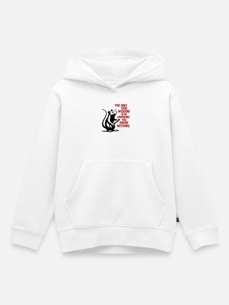 Ratte der Erkenntnis: Nichts Gewusst - Kinder Premium Organic Hoodie - Weiß