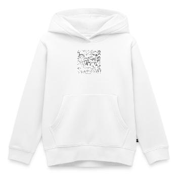 Visages neutres de 1 minute (1) - Sweat Premium à capuche enfant bio - blanc - Devant - AI Model Kid Female (0cm)
