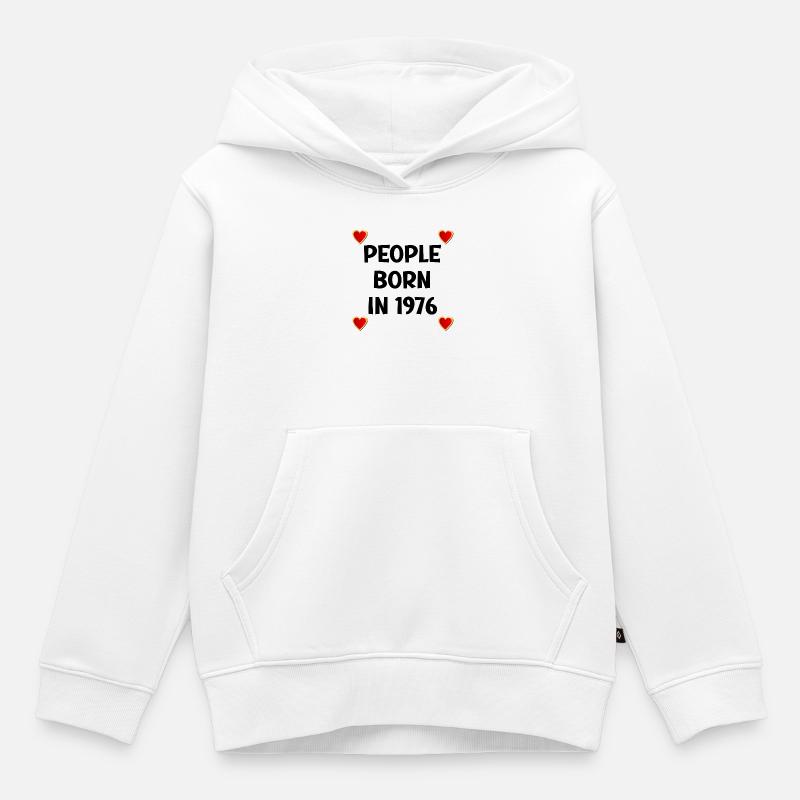 Joyeux 50e anniversaire 1976 - Sweat Premium à capuche enfant bio - blanc