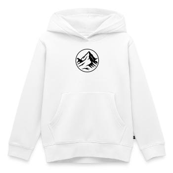 Sommet de l’icône de la montagne - Sweat Premium à capuche enfant bio - blanc - Devant - AI Model Kid Female (0cm)