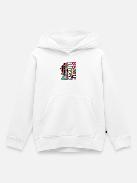 Beagle - Sweat Premium à capuche enfant bio - blanc
