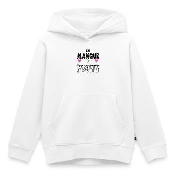 En Manque d'Attachement - Sweat Premium à capuche enfant bio - blanc - Devant - AI Model Kid Female (0cm)