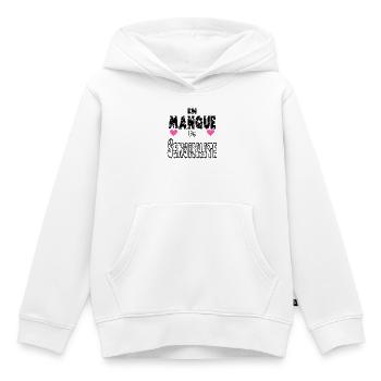 En Manque de Sensibilité - Sweat Premium à capuche enfant bio - blanc - Devant - AI Model Kid Female (0cm)