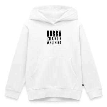 Hurra ich bin ein Schulkind - Kinder Premium Organic Hoodie - Weiß - Vorne - AI Model Kid Female (0cm)