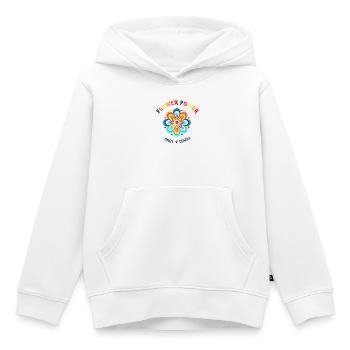 Flower Power Color Blossom Design - Kids Premium Organic Hoodie - white - Front - AI Model Kid Female (0cm)