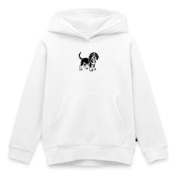Amerikanisch-Englischer Coonhound - Kinder Premium Organic Hoodie - Weiß - Vorne - AI Model Kid Female (0cm)
