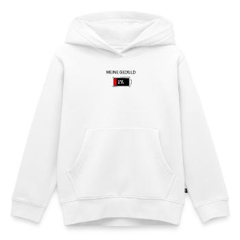 MA PATIENCE - Sweat Premium à capuche enfant bio - blanc - Devant - AI Model Kid Female (0cm)