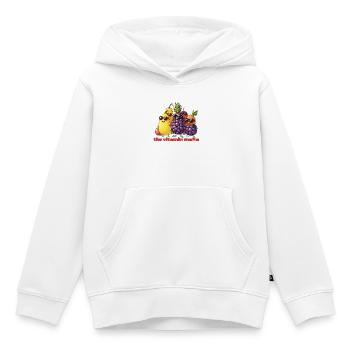 Troupe de fruits de la Mafia de la Vitamine - Sweat Premium à capuche enfant bio - blanc - Devant - AI Model Kid Female (0cm)