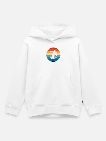 Ein Must Have für echte Snowboard - Kinder Premium Organic Hoodie - Weiß
