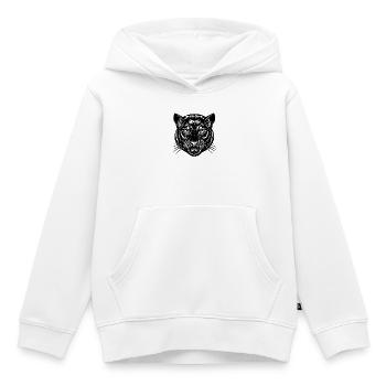 Visage de panthère - Sweat Premium à capuche enfant bio - blanc - Devant - AI Model Kid Female (0cm)