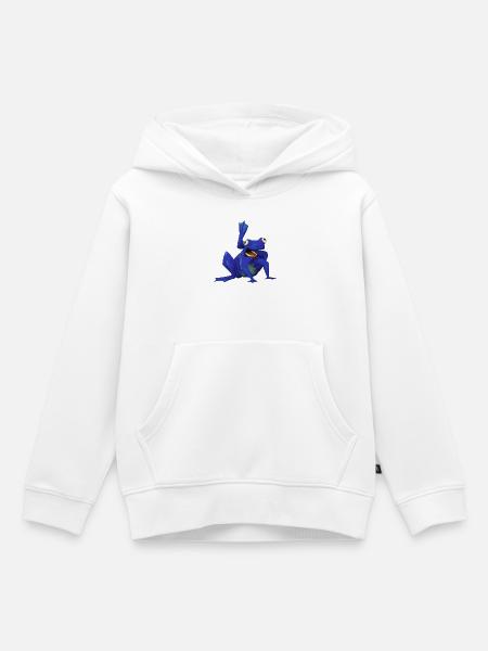 Yogi-Frosch - Kinder Premium Organic Hoodie - Weiß