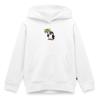Logo t-shirt Penguin Protest Free Greenland - Sweat Premium à capuche enfant bio - blanc - Devant - AI Model Kid Female (0cm)