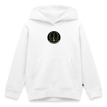 Logo de la Rébellion Loon - Logo de la Rébellion d’Eistaucher - Sweat Premium à capuche enfant bio - blanc - Devant - AI Model Kid Female (0cm)