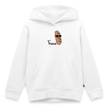France Baguette - Sweat Premium à capuche enfant bio - blanc - Devant - AI Model Kid Female (0cm)