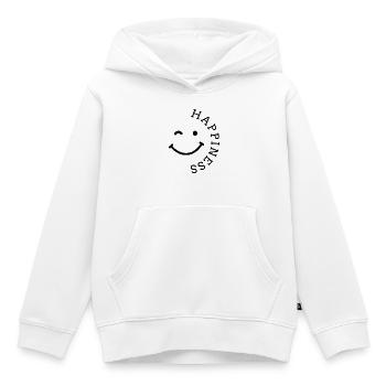 happiness smile - Kinder Premium Organic Hoodie - Weiß - Vorne - AI Model Kid Female (0cm)