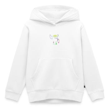 Roboter-Pastell-Amusant - Kinder Premium Organic Hoodie - Weiß - Vorne - AI Model Kid Female (0cm)