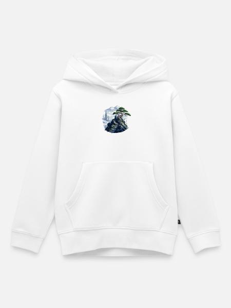 Bergtreppe zu den Kiefern - Kinder Premium Organic Hoodie - Weiß