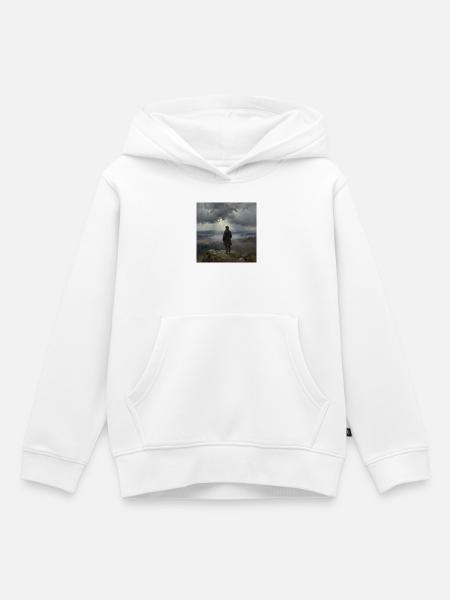 Blick in den Nebelberge - Kinder Premium Organic Hoodie - Weiß