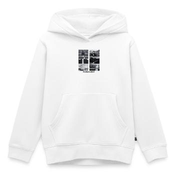 Padelrausch Collage BW - Kinder Premium Organic Hoodie - Weiß - Vorne - AI Model Kid Female (0cm)