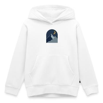 Sérénité de la Montagne de Minuit - Sweat Premium à capuche enfant bio - blanc - Devant - AI Model Kid Female (0cm)