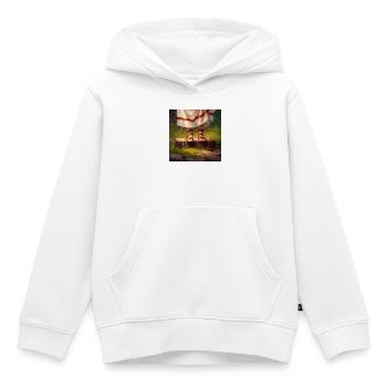 Sommersockel - Kinder Premium Organic Hoodie - Weiß - Vorne - AI Model Kid Female (0cm)