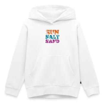 Été - Sable Salé de Soleil - Sweat Premium à capuche enfant bio - blanc - Devant - AI Model Kid Female (0cm)