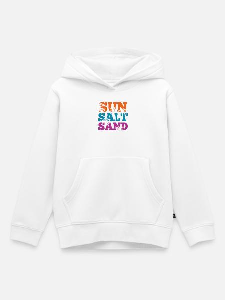 Sommer – Sonnensalz-Sand - Kinder Premium Organic Hoodie - Weiß