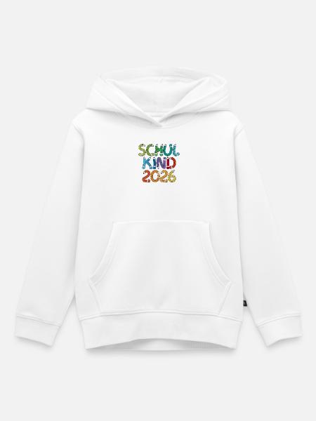 Schulkind 2026 Schule Einschulung Schulanfang - Kinder Premium Organic Hoodie - Weiß
