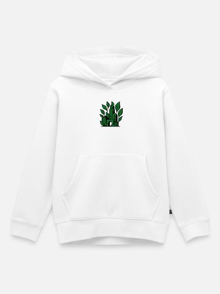 Stadtwald Silhouette - Kinder Premium Organic Hoodie - Weiß