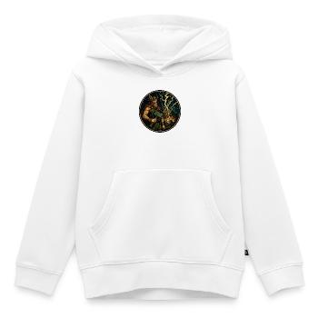 Thor avec un marteau - Sweat Premium à capuche enfant bio - blanc - Devant - AI Model Kid Female (0cm)