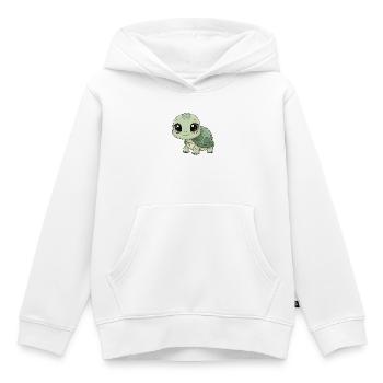 Mintgrüne Kuschelturtle - Kinder Premium Organic Hoodie - Weiß - Vorne - AI Model Kid Female (0cm)