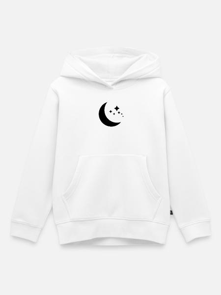 Mond und Sterne - Kinder Premium Organic Hoodie - Weiß